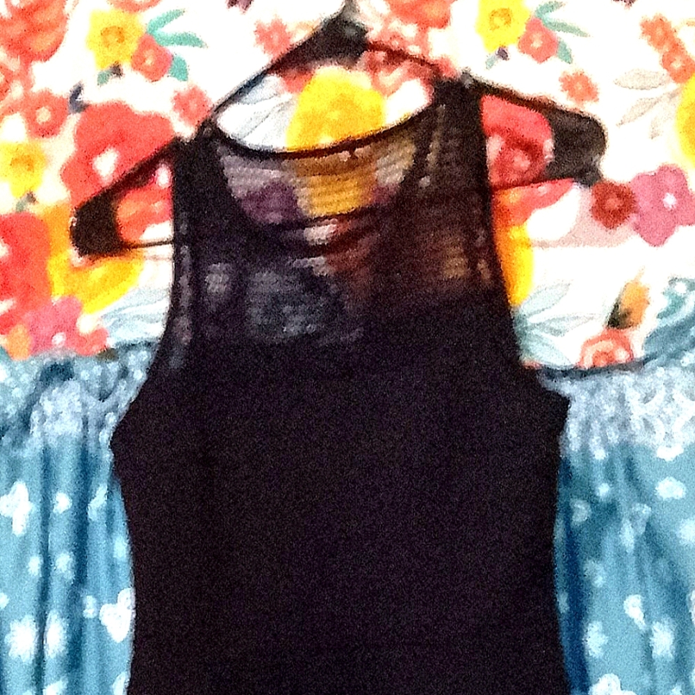 Black dress .